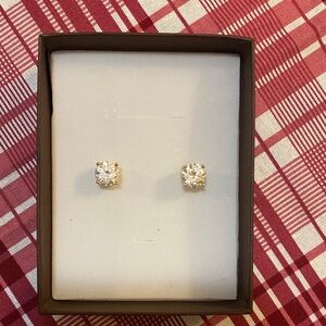 Elegant Gold Filled Stud Moissanite Earrings